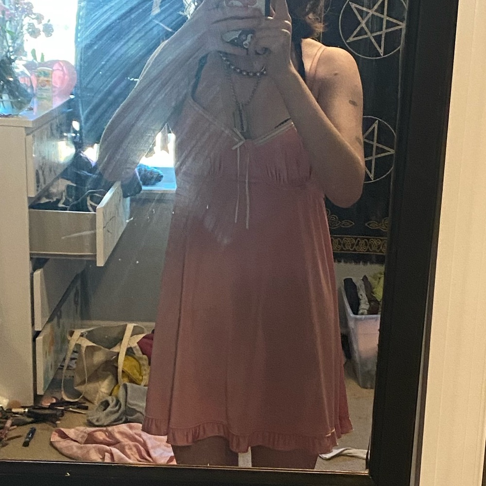 pink slip dress